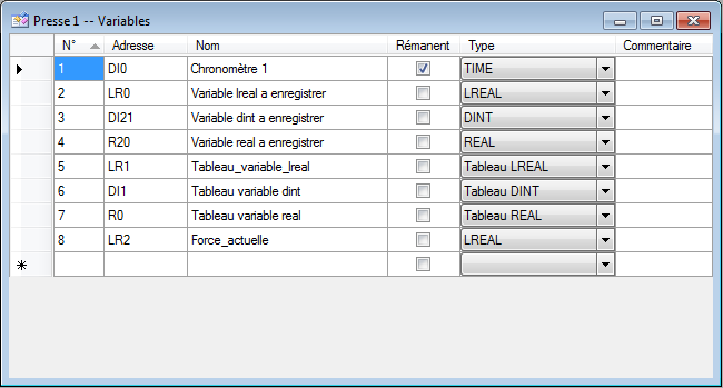 EnregistrValeurAffectationVar