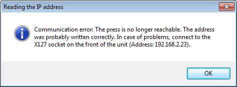 Erreur changement IP english