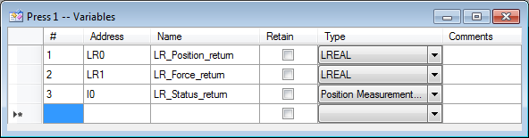 Mesure position creer variable etat english