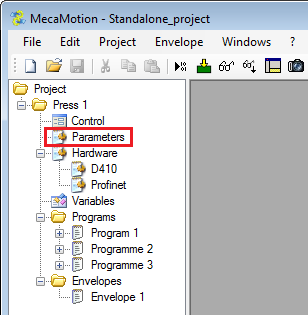 Standalone paramètres projet english