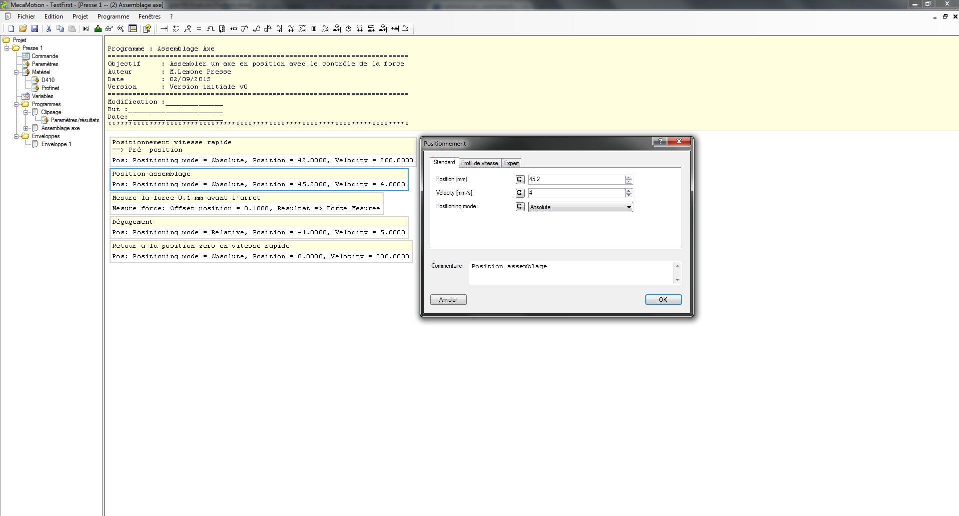 Logiciel MecaMotion